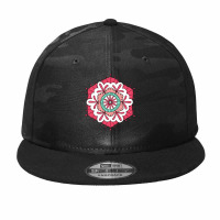 Pink Fin Mandala Circle  Spiritual Yoga Sweatshirt Camo Snapback | Artistshot