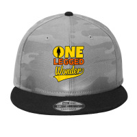 One Legged Wonder Funny Amputee Prosthetic Surgery Graphic T Shirt Camo Snapback | Artistshot