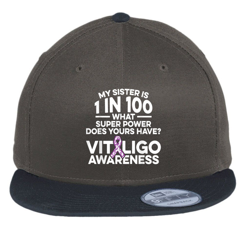 Vitiligo Awareness Sister Strong Melanin Warrior Survivor T Shirt Flat Bill Snapback Cap | Artistshot