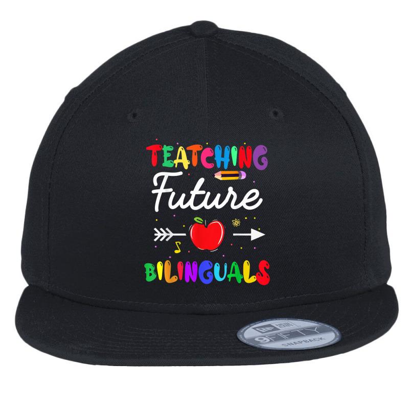 Teaching Future Bilinguals Spanish Teachers Back To School Flat Bill Snapback Cap by MadisonDesign | Artistshot