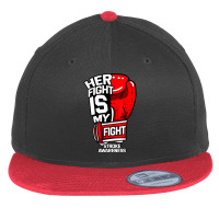 Her Fight Is My Fight Stroke Ischemic Paralysis Red Gloves T Shirt Flat Bill Snapback Cap | Artistshot