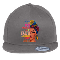 75.a Child Of God, A Warrior Of Christ, Black Girl Juneteenth Flat Bill Snapback Cap | Artistshot