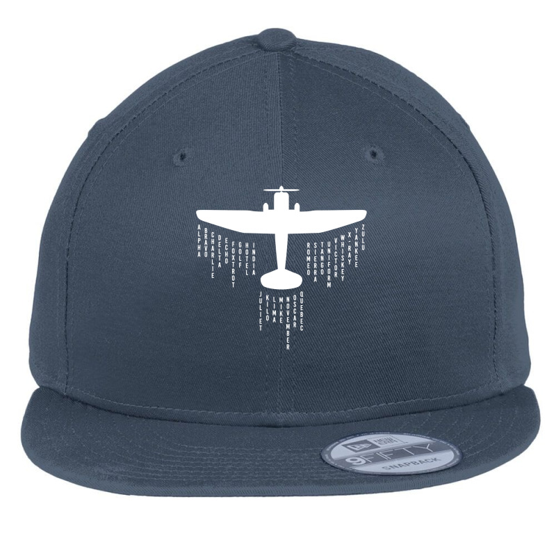 Phonetic Alphabet   Pilot Airplane Flat Bill Snapback Cap | Artistshot