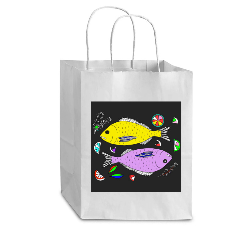 2fish Mix Colour Drowning Cub Paper Bag - 8 X 4 1/2 X 10 1/4 | Artistshot