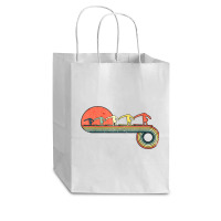 Gymnast Girl Exercise Retro Vintage Sunset Rainbow Color Cub Paper Bag - 8 X 4 1/2 X 10 1/4 | Artistshot