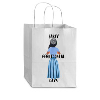 Funny Early Pentecostal Days Long Skirts Lace Head Covering Cub Paper Bag - 8 X 4 1/2 X 10 1/4 | Artistshot