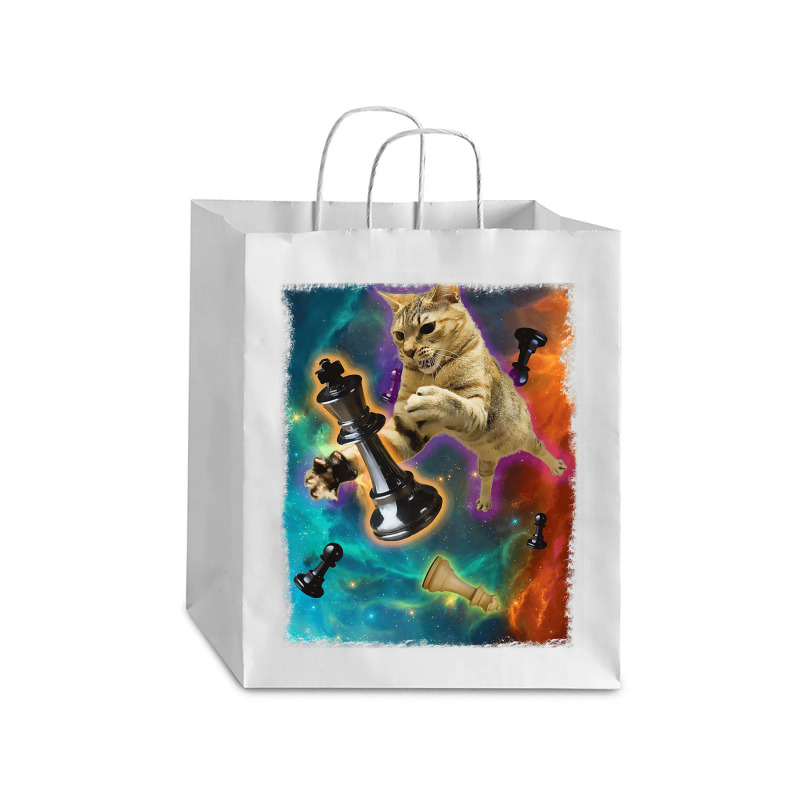 Cats In Space Chess Set Pieces Premium T Shirt Debie Paper Bag - 10 X 5 X 13 | Artistshot