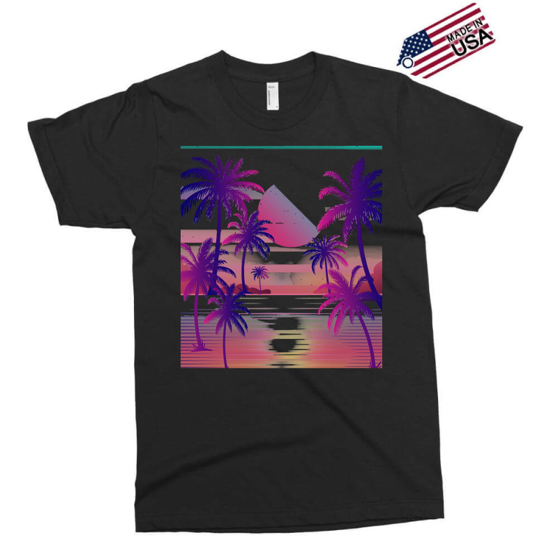 Synthwave T  Shirt Sunset Palm Trees Vaporwave Aesthetic T  Shirt Exclusive T-shirt by victorycanola | Artistshot