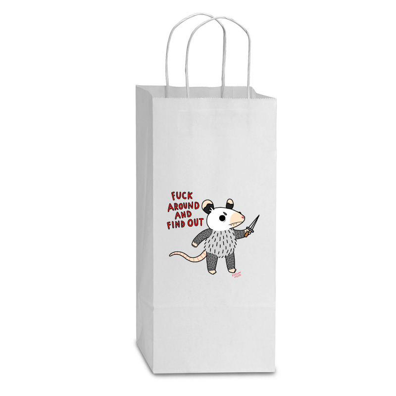 Find Out Double Wine Paper Bag - 6 1/2 X 3 1/2 X 12 3/8 | Artistshot