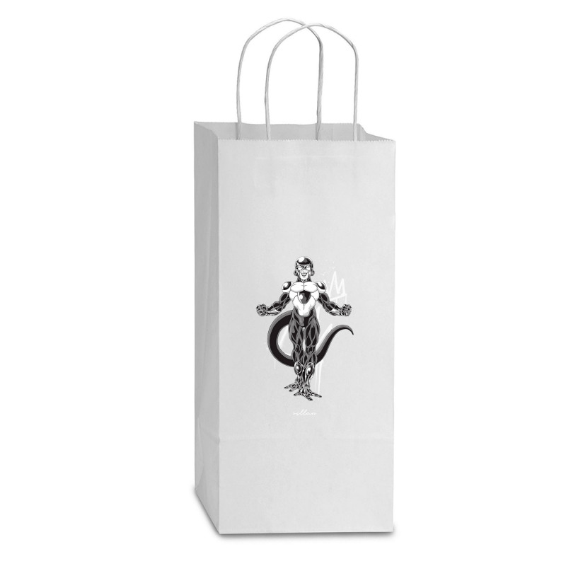 Animer Lover Gift Black Frieza Double Wine Paper Bag - 6 1/2 X 3 1/2 X 12 3/8 | Artistshot