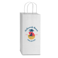 Hulhumale Beach Maldives T Shirt Double Wine Paper Bag - 6 1/2 X 3 1/2 X 12 3/8 | Artistshot