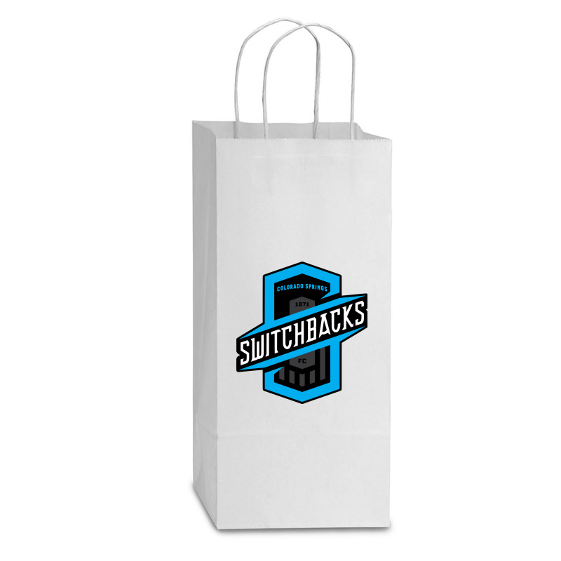 Colorado Springs Switchbacks Fc Double Wine Paper Bag - 6 1/2 X 3 1/2 X 12 3/8 | Artistshot