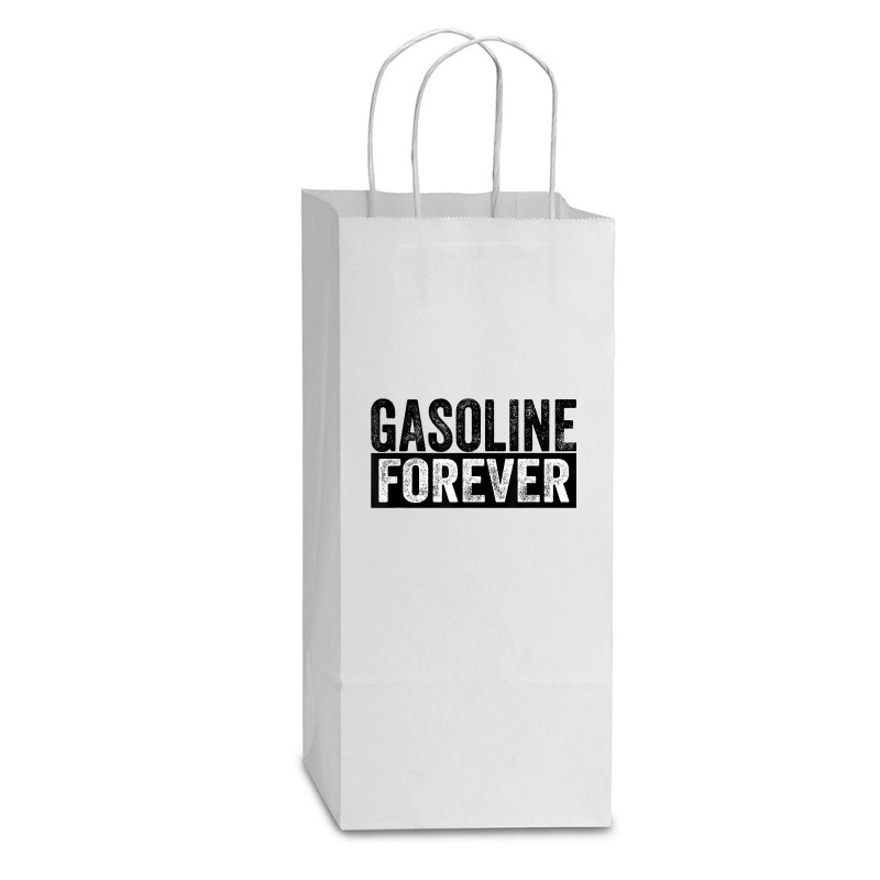 Gasoline Forever Funny Gas Cars T Shirt Double Wine Paper Bag - 6 1/2 X 3 1/2 X 12 3/8 | Artistshot