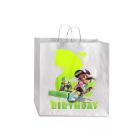 Splatoon Inkling 2nd Birthday Green Splatter Portrait Jumbo Paper Bag - 18 X 7 X 18 3/4 | Artistshot