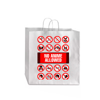 Anime Signs - Not Allowed Jumbo Paper Bag - 18 X 7 X 18 3/4 | Artistshot