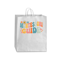 Groovy Montessori Guide Back To School T Shirt Queen Paper Bag - 16 X 6 X 19 1/4 | Artistshot