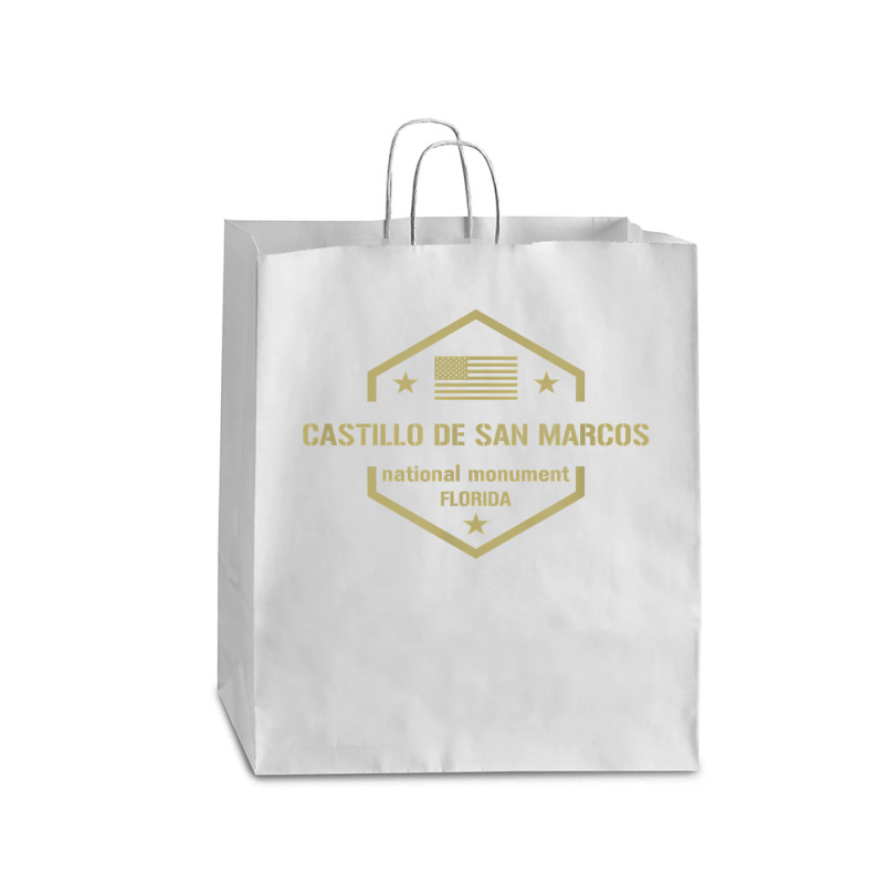 Castillo De San Marcos National Monument T Shirt Queen Paper Bag - 16 X 6 X 19 1/4 | Artistshot