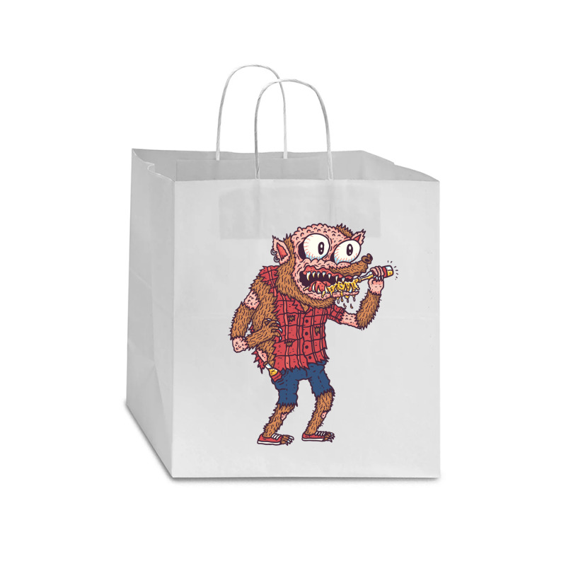 Werewolf Gift Star Paper Bag - 13 X 7 X 13 | Artistshot