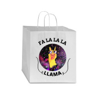 Fa La La La Llama Star Paper Bag - 13 X 7 X 13 | Artistshot