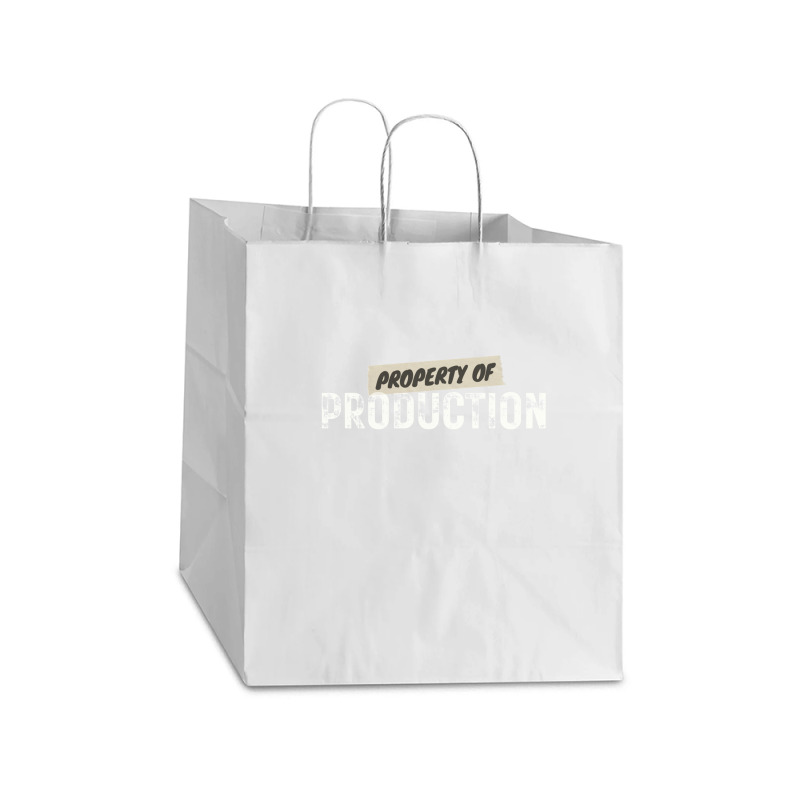 Property Of Production (filmtv) Take Out Paper Bag - 14 X 10 X 15 1/2 | Artistshot