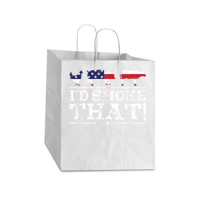 Funny Bbq I D Smoke That Meat Pitmaster Grill Gift Take Out Paper Bag ...