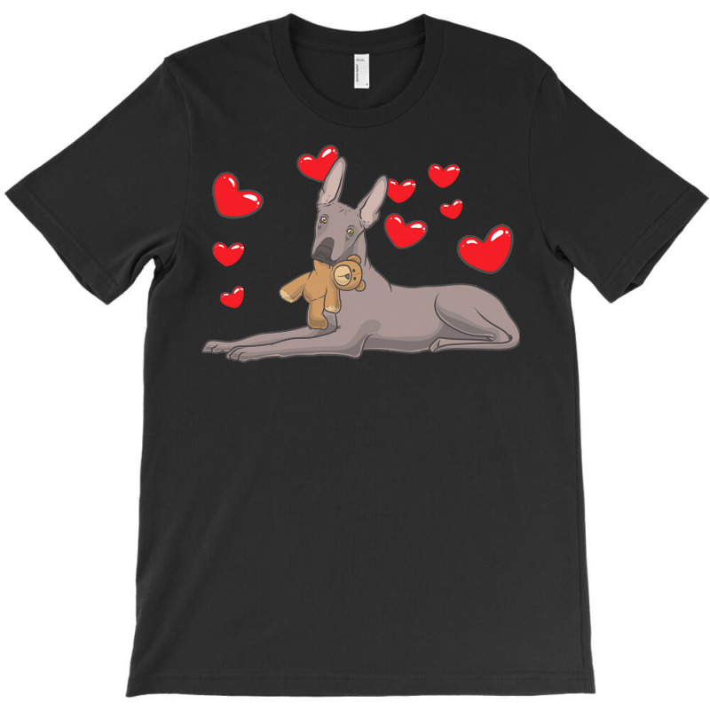 Xoloitzquintle T  Shirt Xoloitzcuintle Dog With Stuffed Animal And Hea T-Shirt by victorycanola | Artistshot