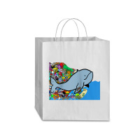 Blue Whale, Marine Sea Animal, Ocean Life, Surf, Art Work Raglan Baseb Traveler Paper Bag -13 X 6 X 15 3/4 | Artistshot