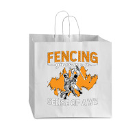 Fencing Fencing Gives Me A Sense Of Longswords Duel Fencer Vogue Paper Bag - 16 X 6 X 12 | Artistshot