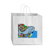 Blue Whale, Marine Sea Animal, Ocean Life, Surf, Art Work Raglan Baseb Vogue Paper Bag - 16 X 6 X 12 | Artistshot