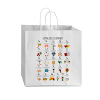 Coping Skills Alphabet Mental Health Awareness Counselor Vogue Paper Bag - 16 X 6 X 12 | Artistshot