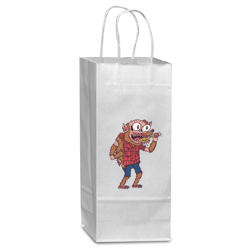 Werewolf Gift Wine Paper Bag - 5 1/2 X 3 1/4 X 13 | Artistshot