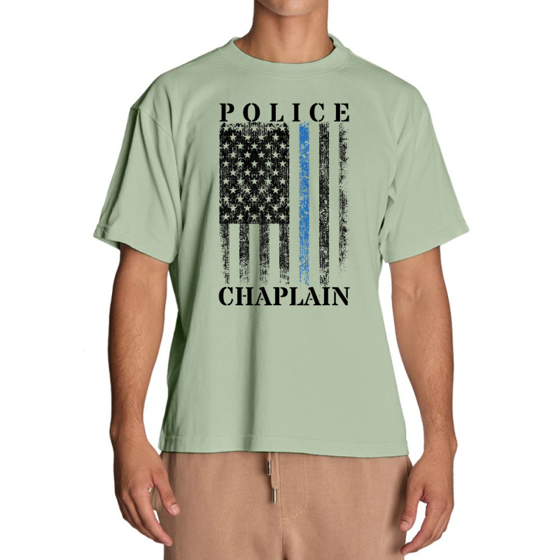 Police Chaplain American Flag Usa Law Enforcement Urban Heavy T-shirt by Vivu991 | Artistshot