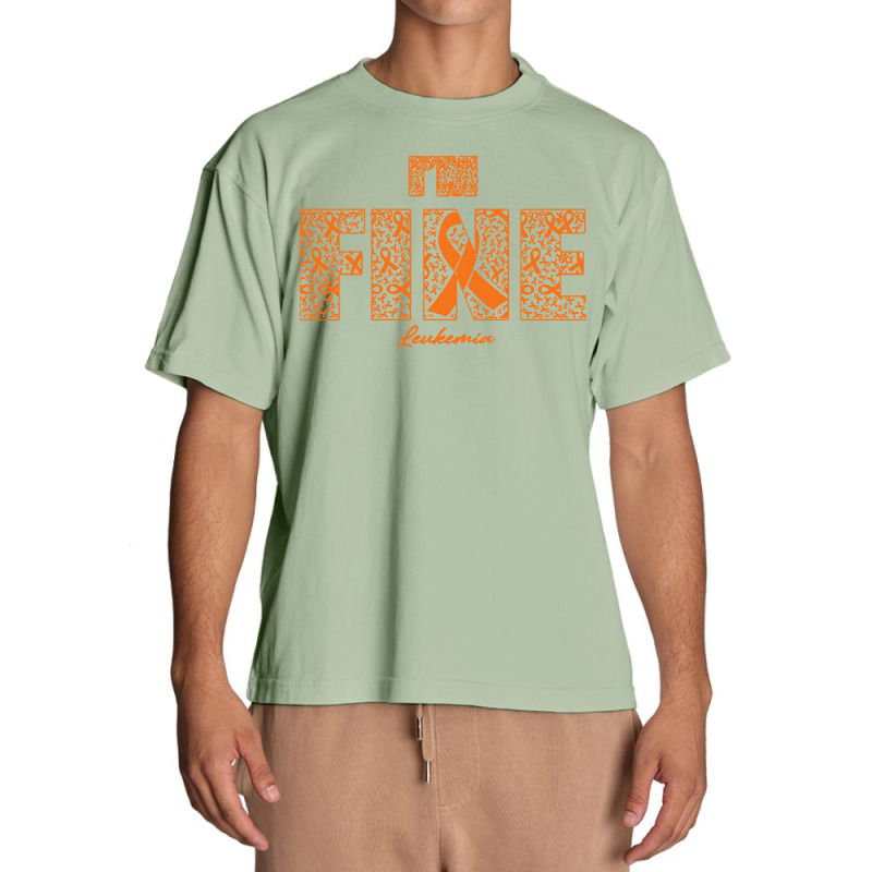 Leukemia Awareness T  Shirt Leukemia Awareness Fine Ribbons   In This Urban Heavy T-shirt | Artistshot