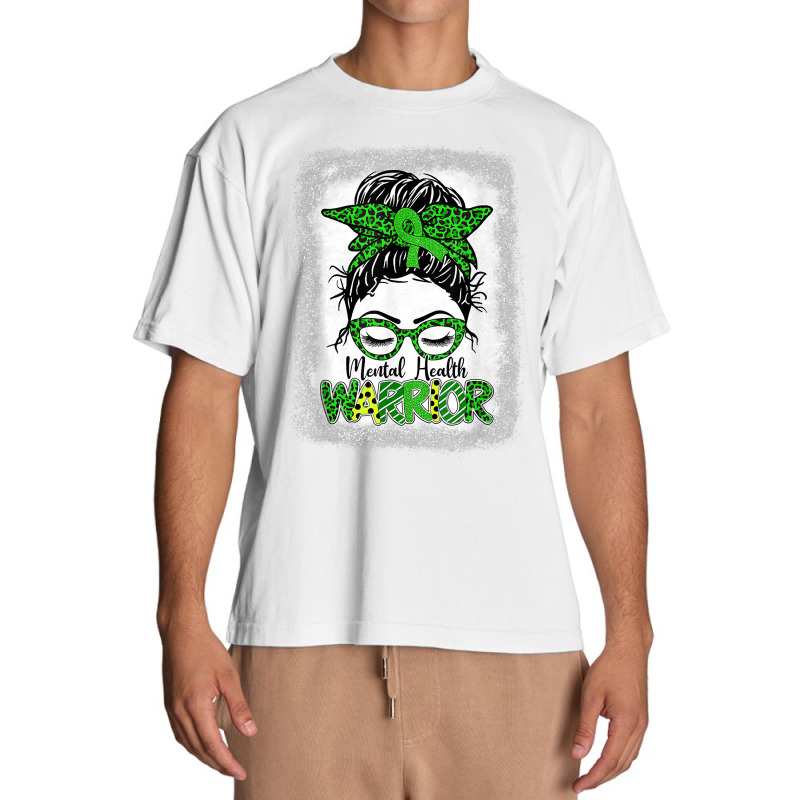 Mental Health Warrior Messy Bun Women Mental Health Matters T Shirt Urban Heavy T-shirt | Artistshot