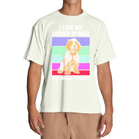 Cocker Spaniel T  Shirt I Love My Cocker Spaniel And Maybe 3 People, V Urban Heavy T-shirt | Artistshot