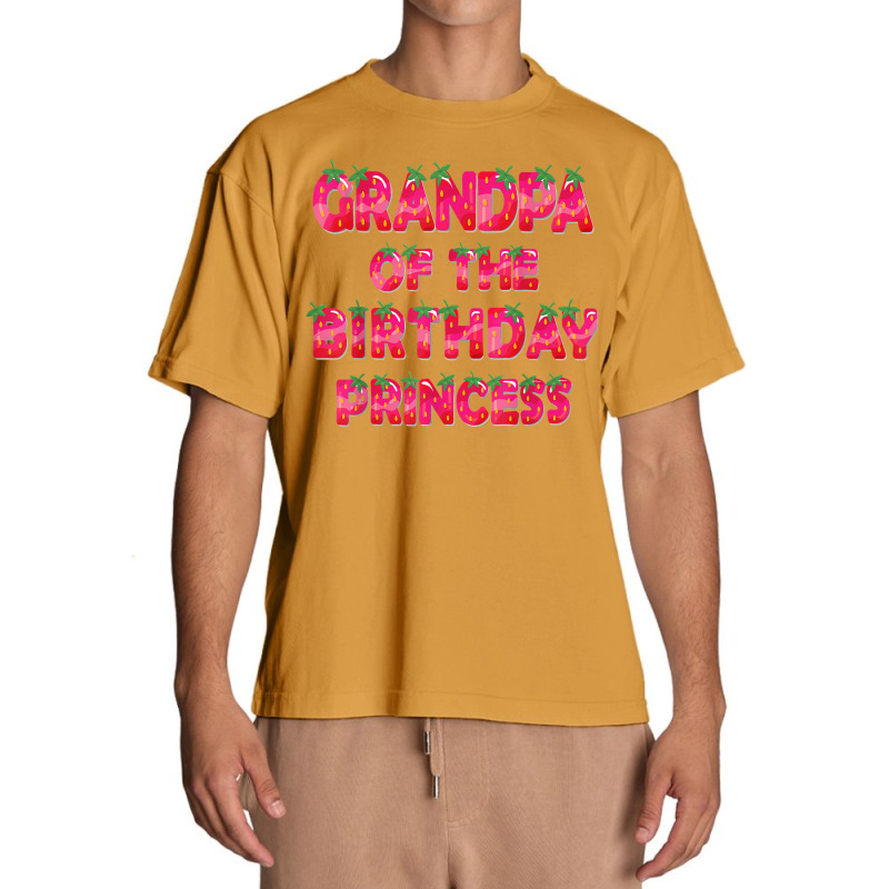 Grandpa Of The Birthday Princess Girl Strawberry Party T Shirt Urban Heavy T-shirt | Artistshot