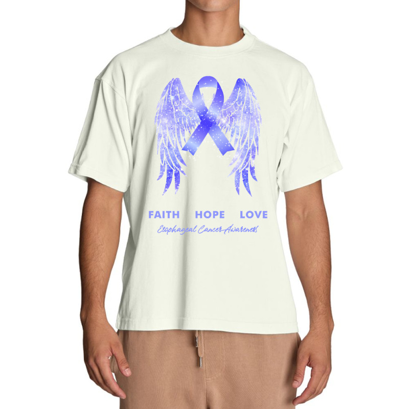 Esophageal Cancer T Shirtfaith Hope Love Esophageal Cancer Awareness W Urban Heavy T-shirt by rico96716 | Artistshot