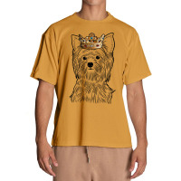 Yorkshire Terrier Dog Wearing Crown T Shirt Urban Heavy T-shirt | Artistshot