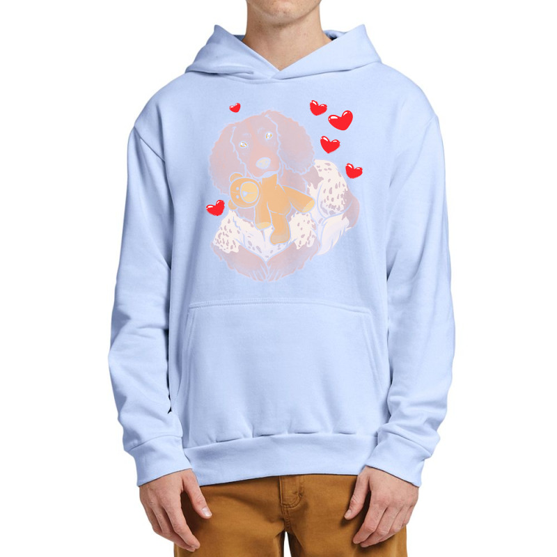 Soft Toy T  Shirt German Spaniel With Stuffed Animal And Hearts T  Shi Urban Pullover Hoodie | Artistshot