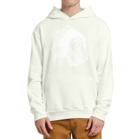 Native American Portrait T  Shirt Native American Chief Black And Whit Urban Pullover Hoodie | Artistshot