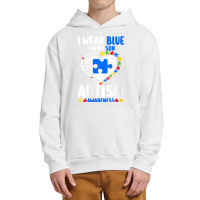 Womens I Wear Blue For My Son Autism Awareness Autistic V Neck T Shirt Urban Pullover Hoodie | Artistshot