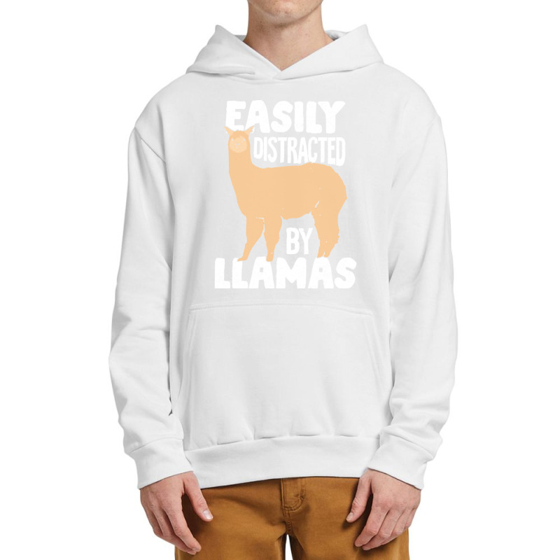 Llama T  Shirt Easily Distracted By Llamas Animal Lover Gift T  Shirt Urban Pullover Hoodie | Artistshot