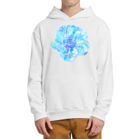 Blue Anemone Flower Painting Red Green Flower Red Green Abstract Water Urban Pullover Hoodie | Artistshot