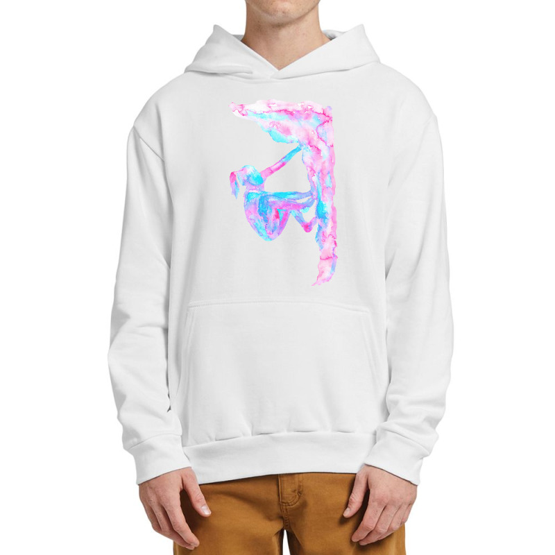 Rock Climbing Watercolour Urban Pullover Hoodie | Artistshot