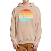 Scuba Diving T  Shirt Cliff Diving Silhouette On A Distressed Retro Su Urban Pullover Hoodie | Artistshot