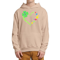 St Patricks Day Autism Awareness Heart T  Shirt Funny Autism St Patric Urban Pullover Hoodie | Artistshot