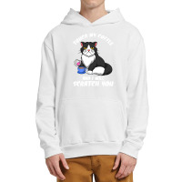 Cute Angry Cat With Coffee Office Work Urban Pullover Hoodie | Artistshot