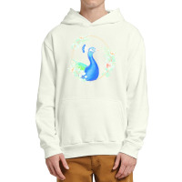 Peacock Bird Portrait T Shirtpeacock In A Floral Gold Wreath Frame T S Urban Pullover Hoodie | Artistshot