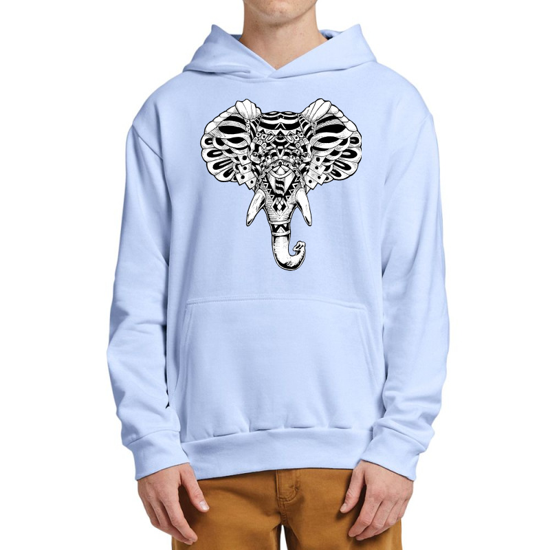 Elephant Ornate Urban Pullover Hoodie by polkam design | Artistshot