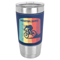 Mountain Bike For Men T  Shirt Vintage Mountain Biking Cycling T  Shir Leatherette Tumbler | Artistshot